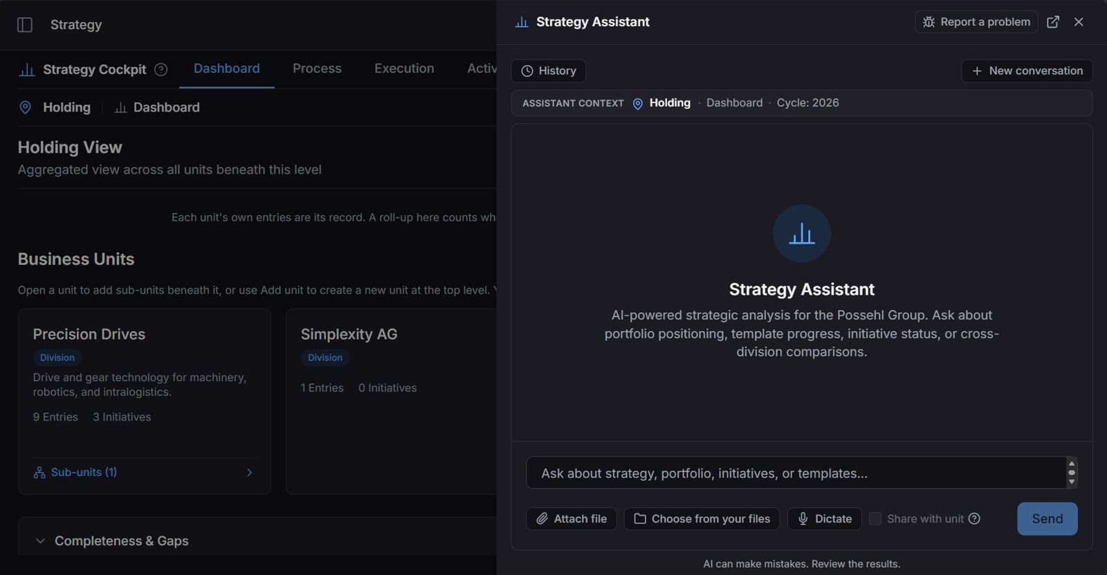 Strategy Cockpit, Strategy Assistant