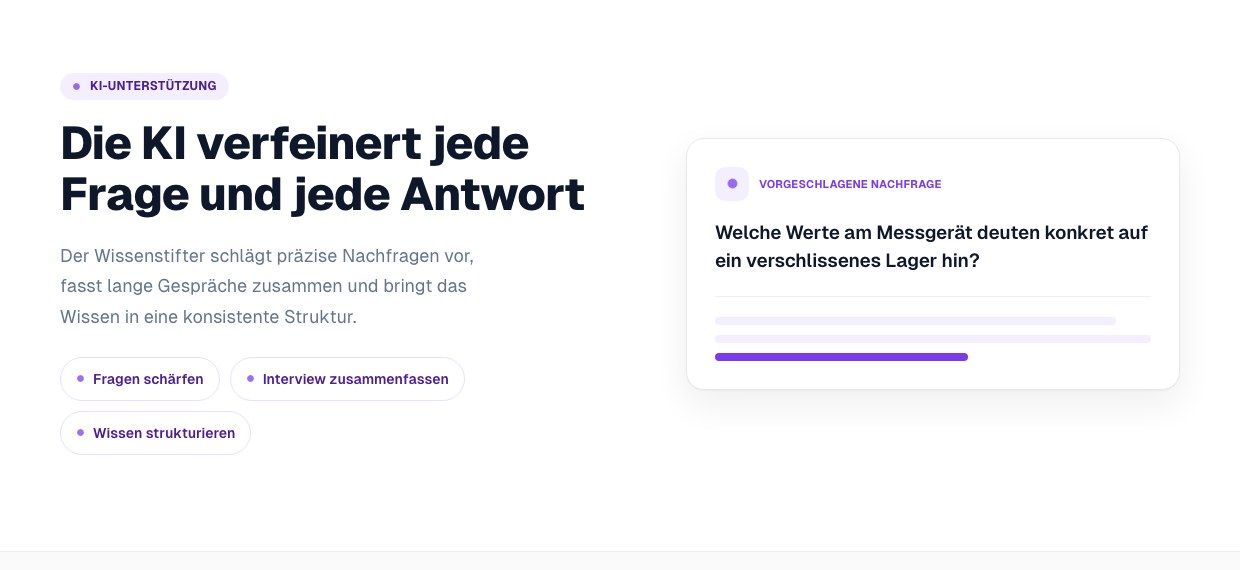 Wissenstifter KI-Unterstützung
